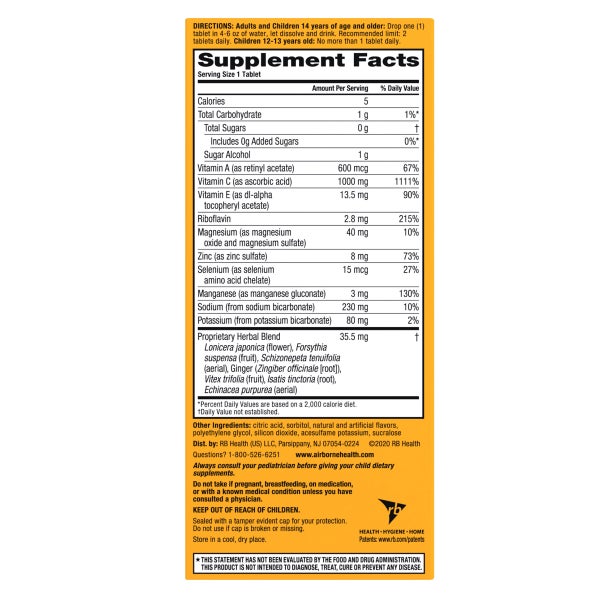 Airborne Immune Support, 36 Effervescent Tablets
