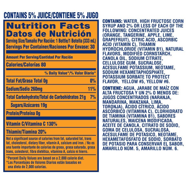 Sunny D Tangy Original 11.3oz 30-Count