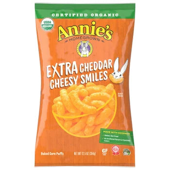 Annie's Organic Extra Cheddar Cheesy Smiles