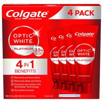 Colgate Optic White Platinum Toothpaste 4 Pack
