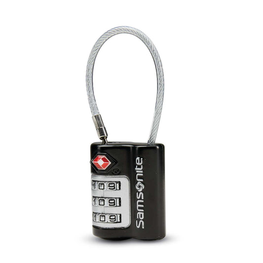 3 DIAL COMBO CABLE LOCK BLACK