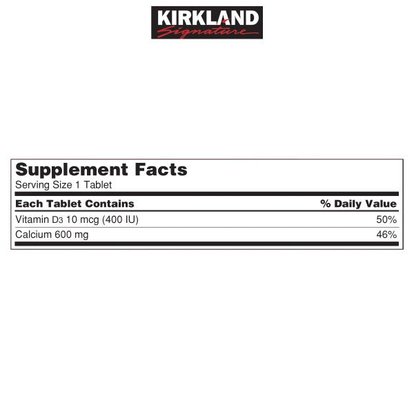 Kirkland Calcium 600mg with Vitamin D3
