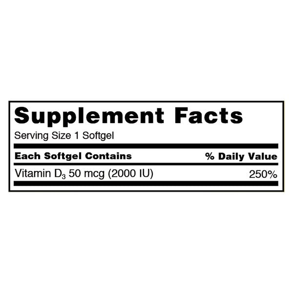 Vitamin D3 600 Softgels
