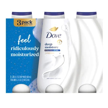 Dove Deep Moisture Body Wash 3-Pack