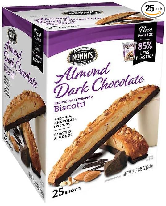 Almond Dark Chocolate Biscotti