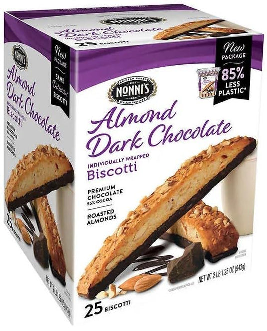 Almond Dark Chocolate Biscotti