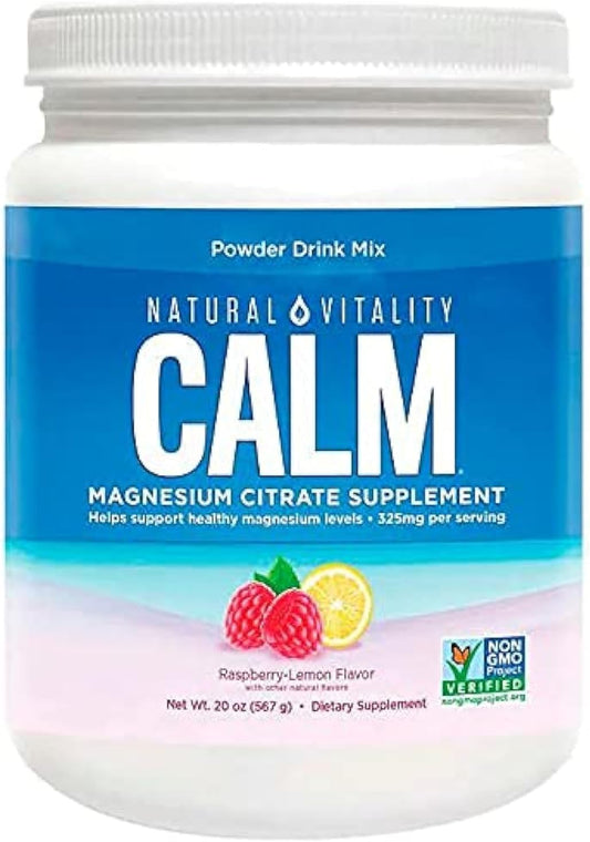 Natural Vitality Calm Magnesium Citrate Raspberry 20oz
