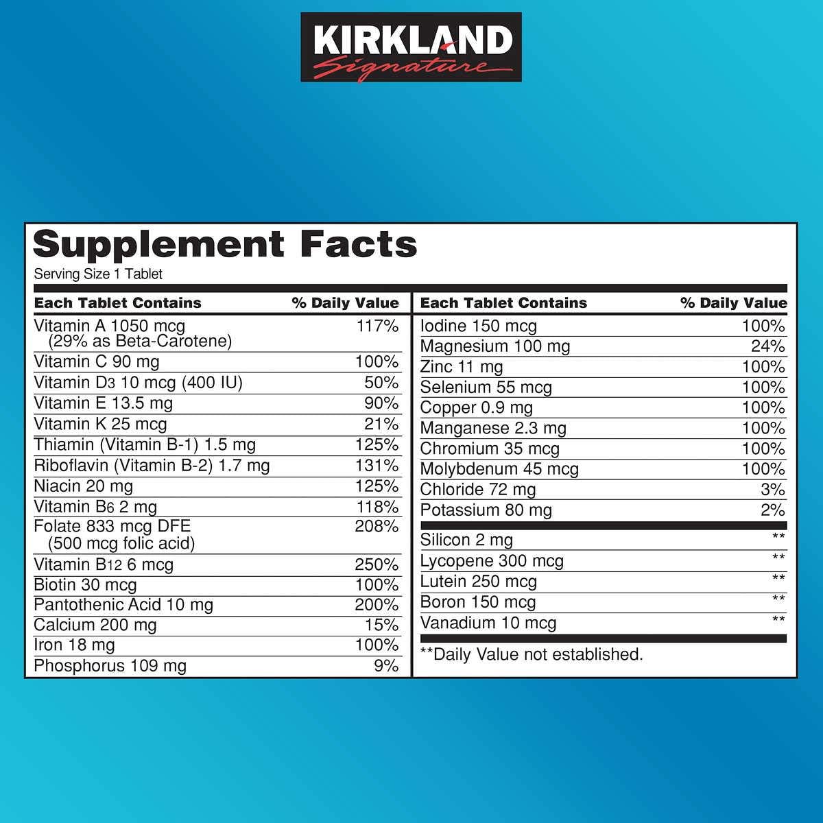 Kirkland Signature Daily Multi Vitamin