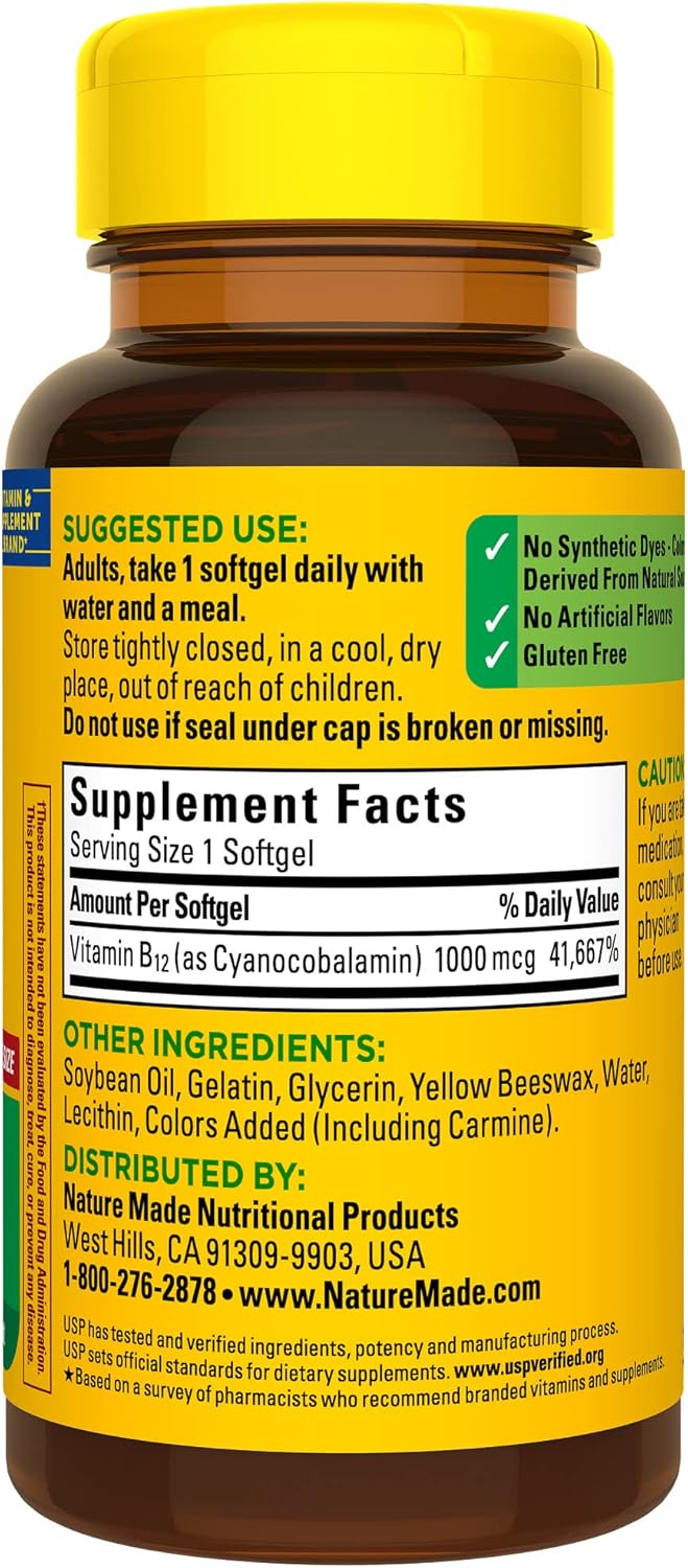 Vitamin B12 1000mcg Softgels