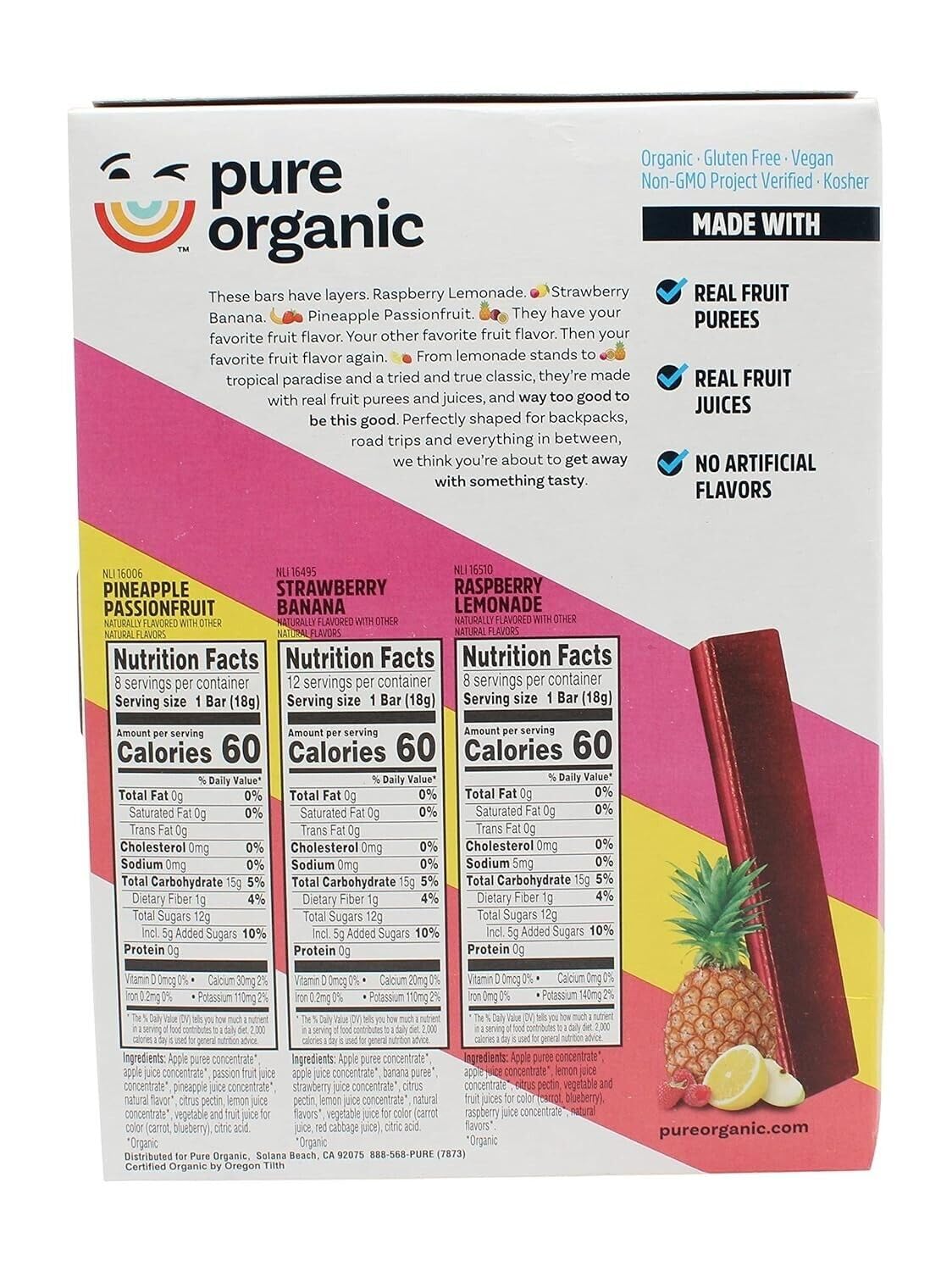 Organic Fruit Bars Variety