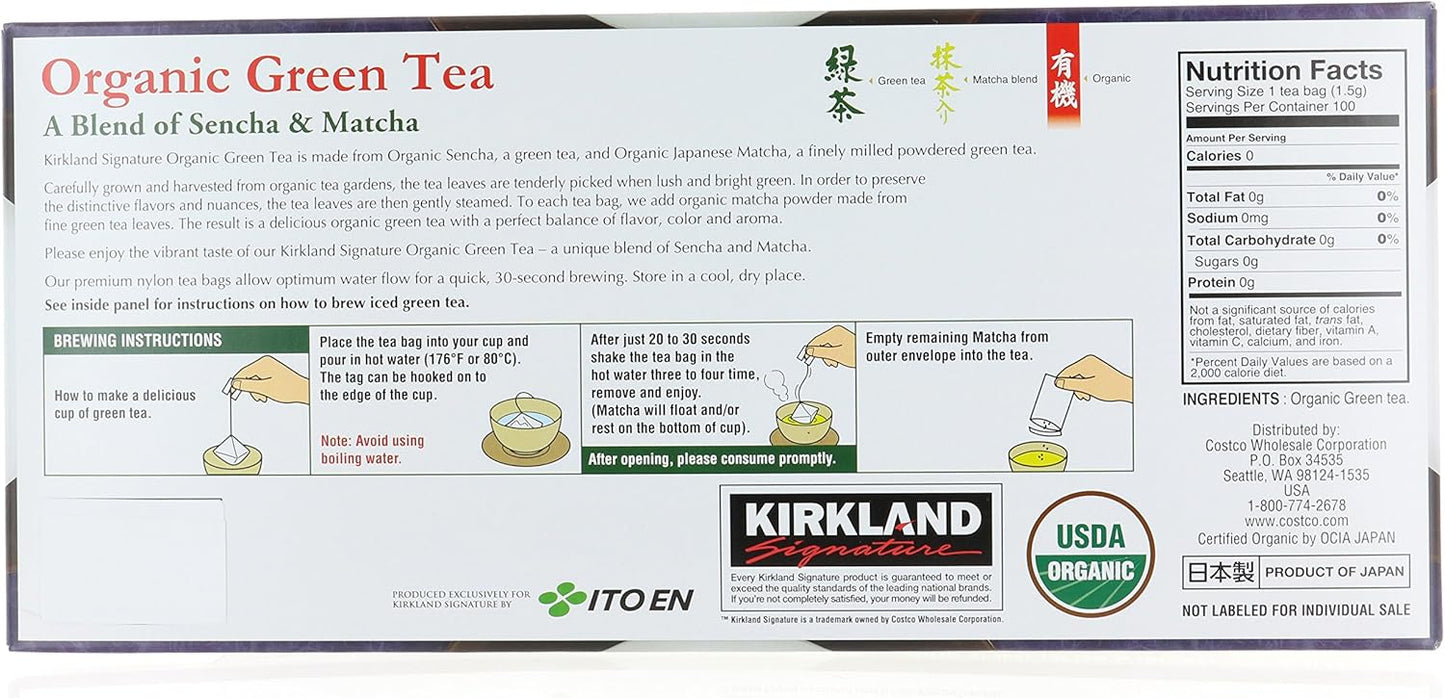 Delicious Kirkland Organic Japanese Green Tea
