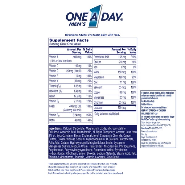 One A Day Men's Multivitamin