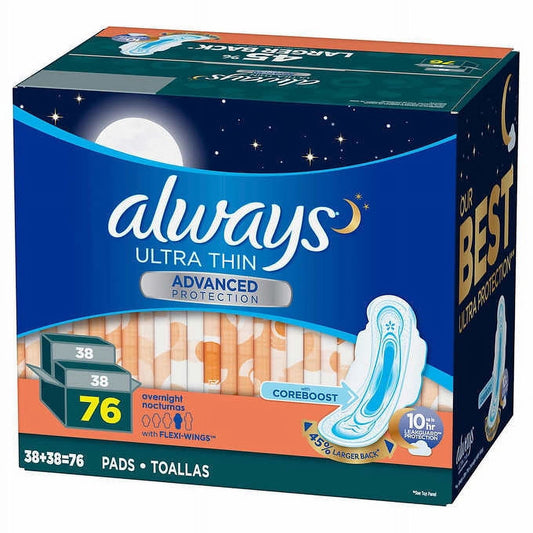 Always Ultra Thin Overnight Pads