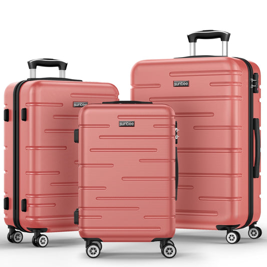 HARDCASE w/TSA ROSE - FULL SET (CARRY ON, MED, LG)
